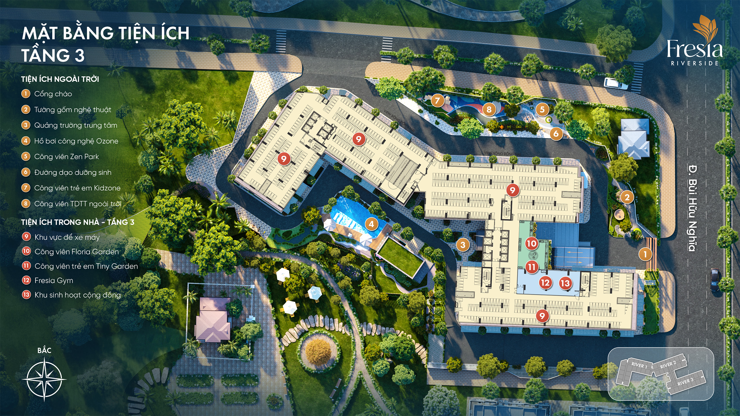 tiện ích nội khu fresia Riverside