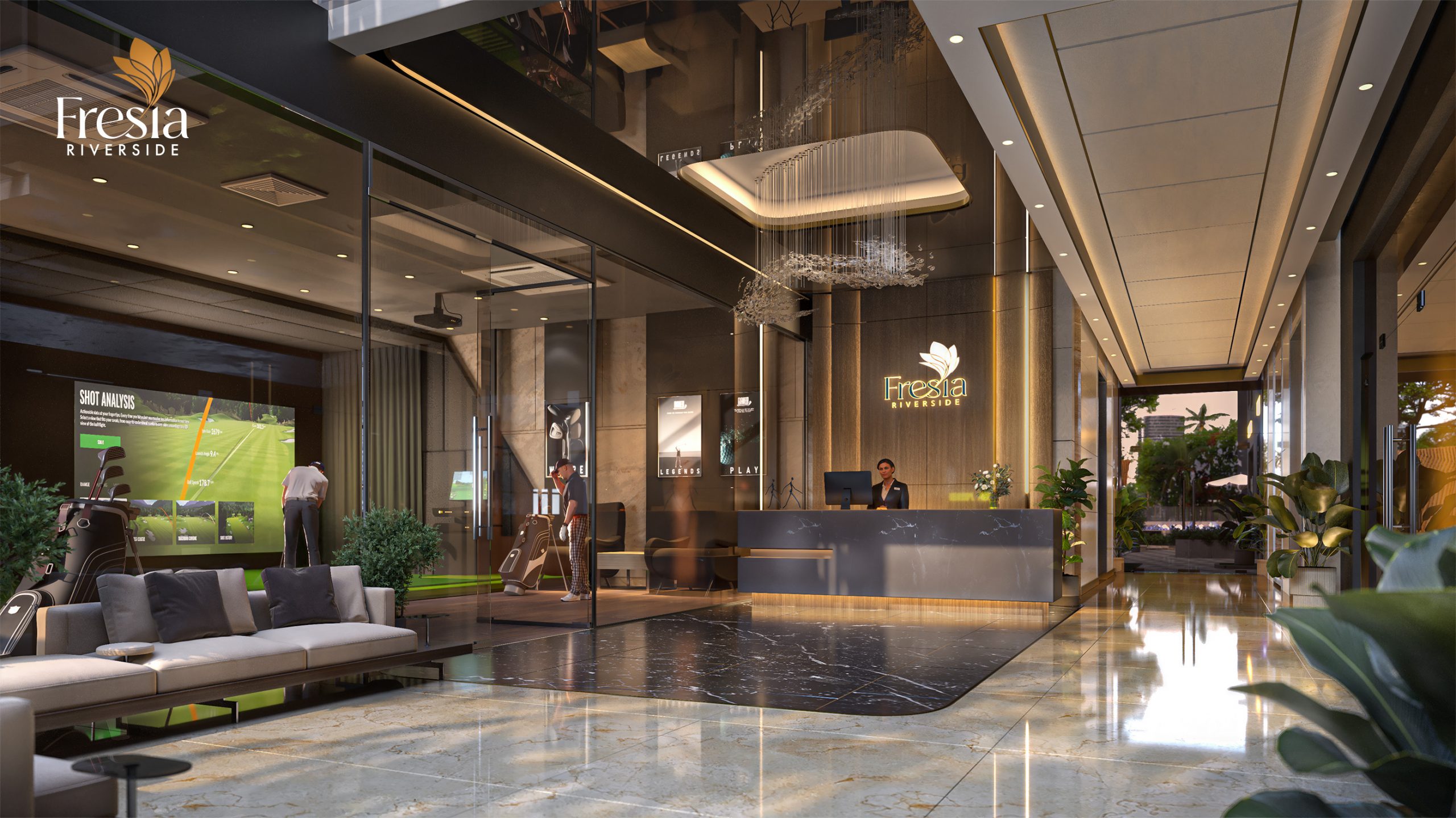 sảnh đón chính Fresia Riverside