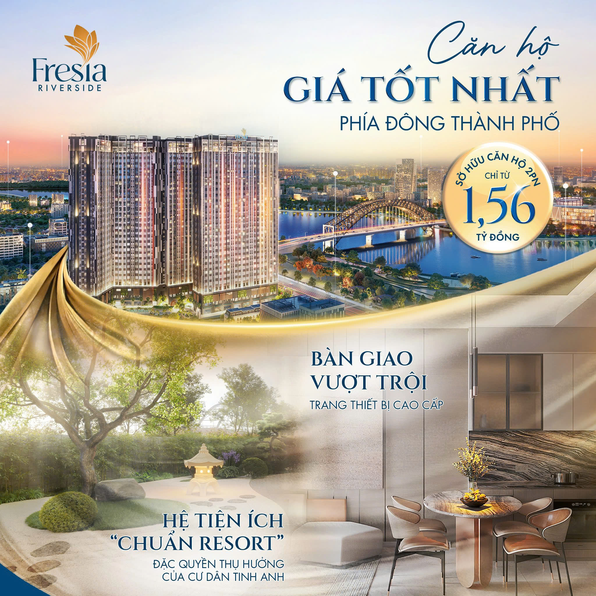 báo giá căn hộ chung cư Fresia Riverside