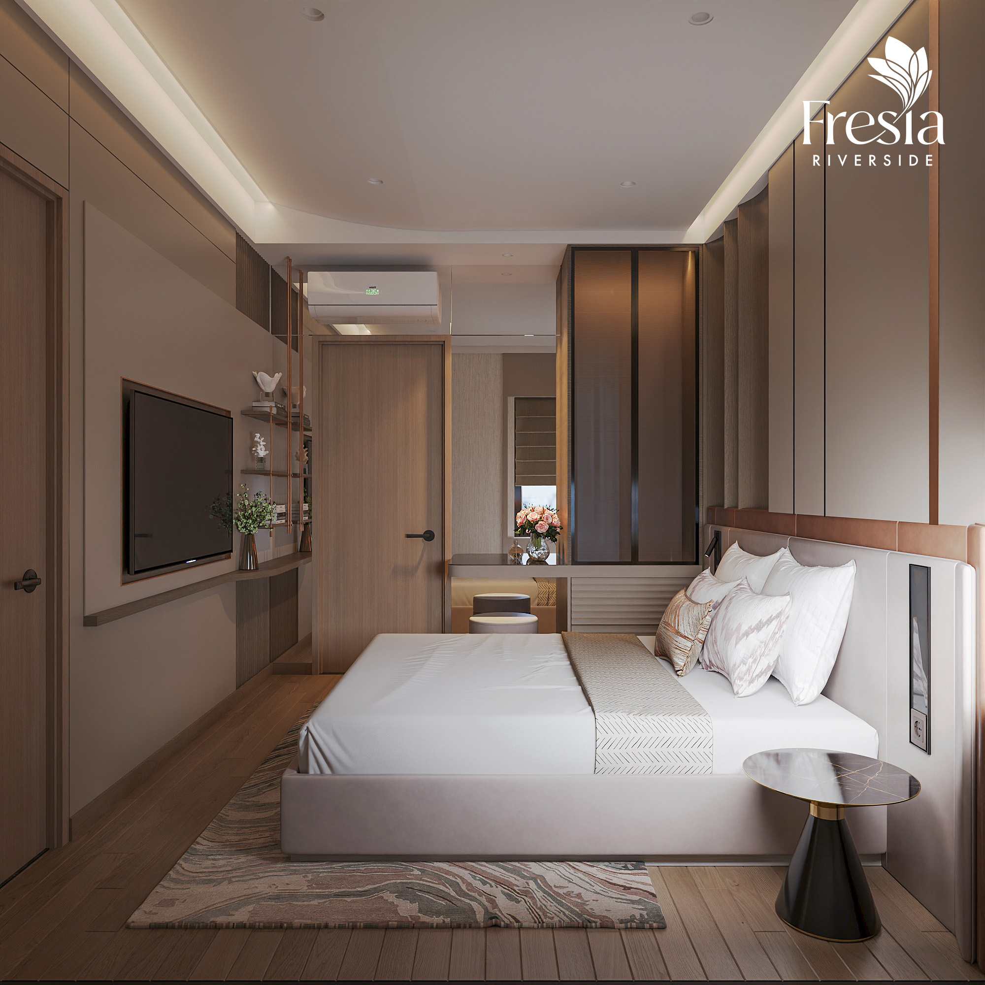 nhà mẫu căn 2pn 2wc 53m2 Fresia Riverside