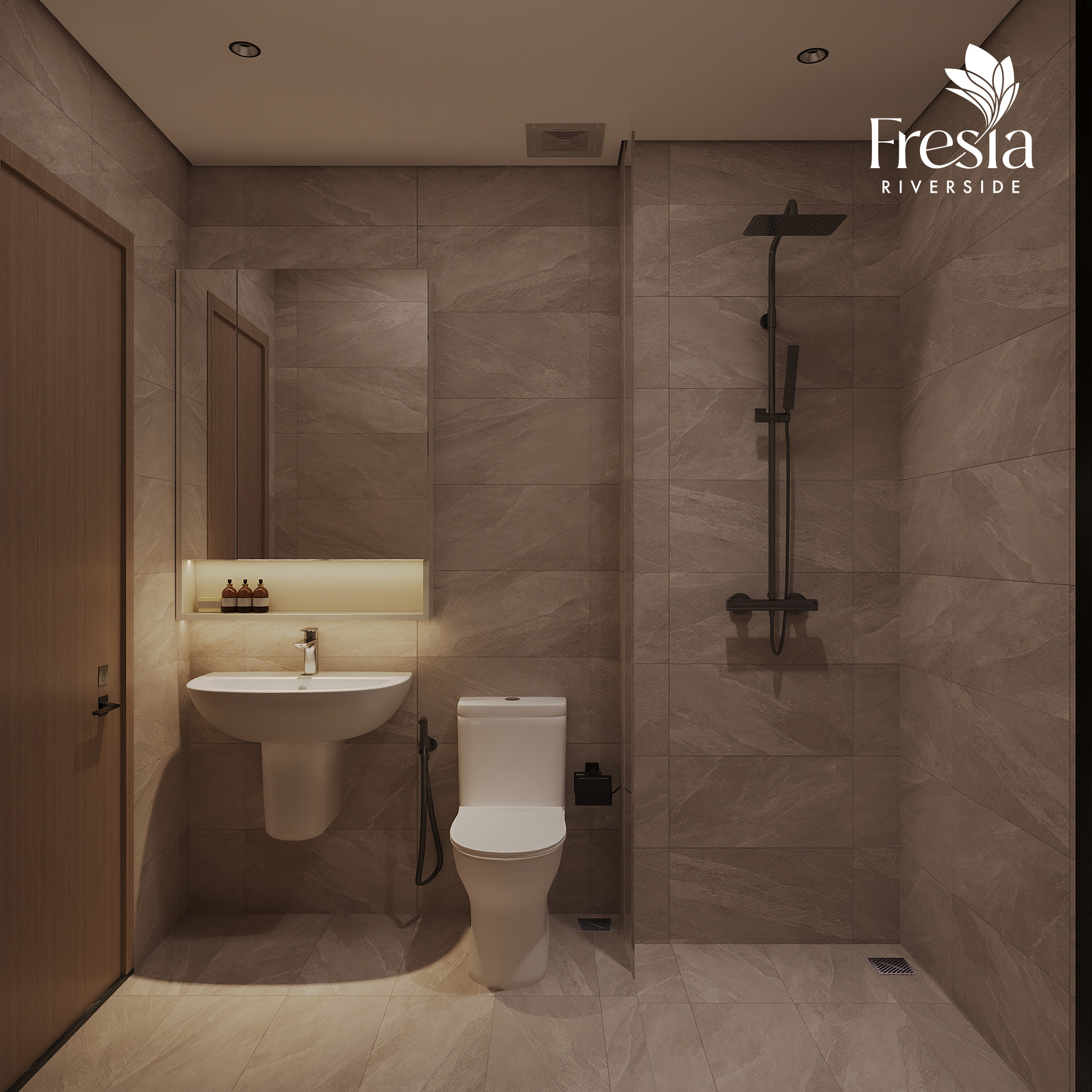 nhà mẫu căn 2pn 2wc 53m2 Fresia Riverside