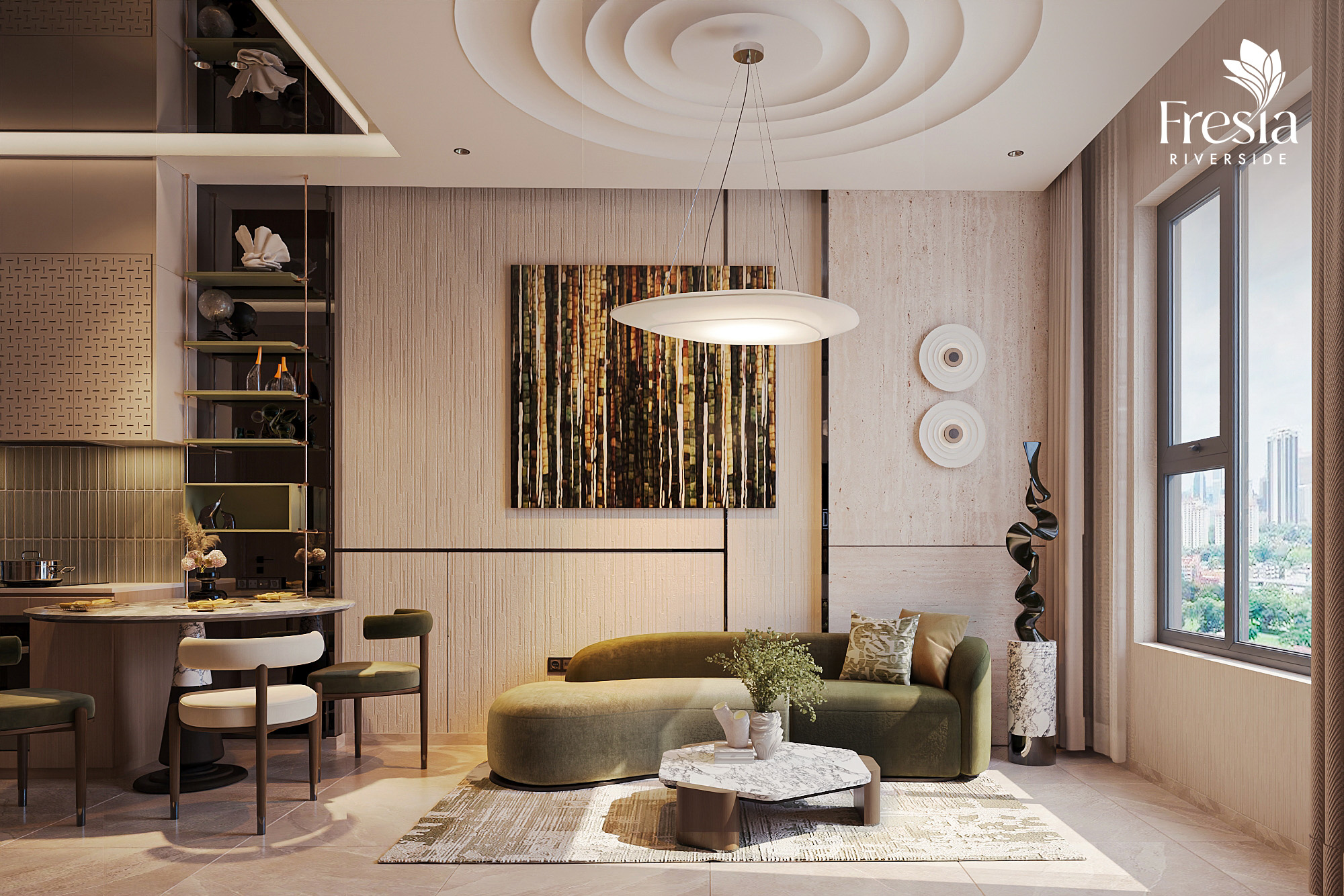 NHÀ MẪU 50-52M2 2PN 1WC FRESIA RIVERSIDE