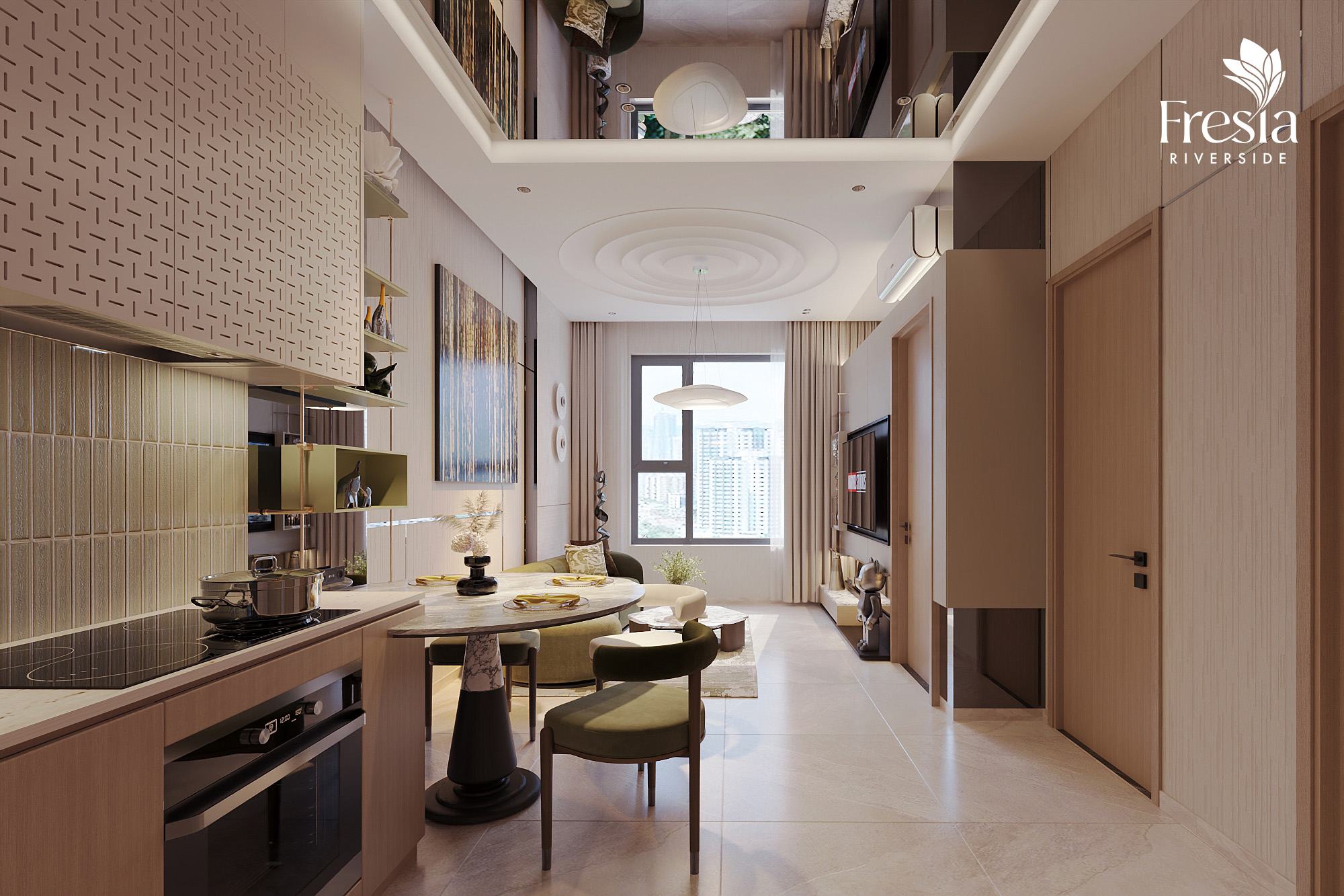 NHÀ MẪU 50-52M2 2PN 1WC FRESIA RIVERSIDE