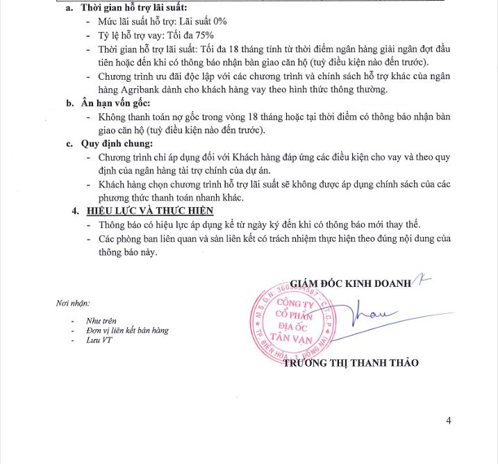 phương thức thanh toán VAY NGÂN HÀNG Fresia Riverside