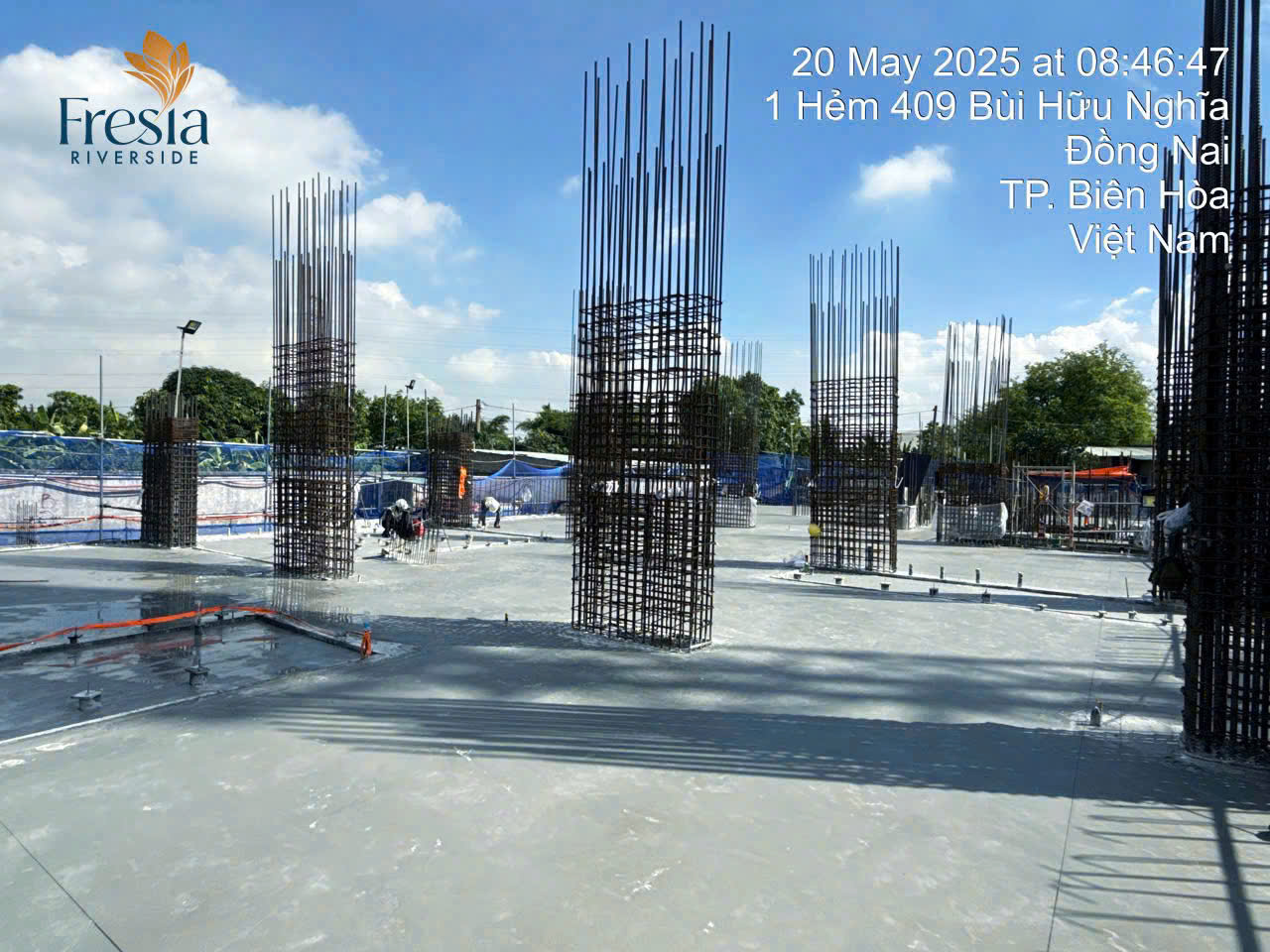 TIẾN ĐỘ HẠ TẦNG FRESIA RIVERSIDE